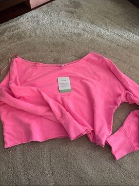 JoyLab Pink Cropped Sweatshirt